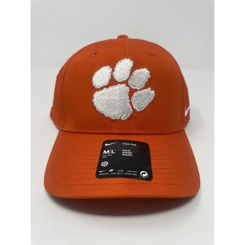 Nike‎ Clemson Tigers Hat Adjustable Strapback Cap Orange White Mens Brand New